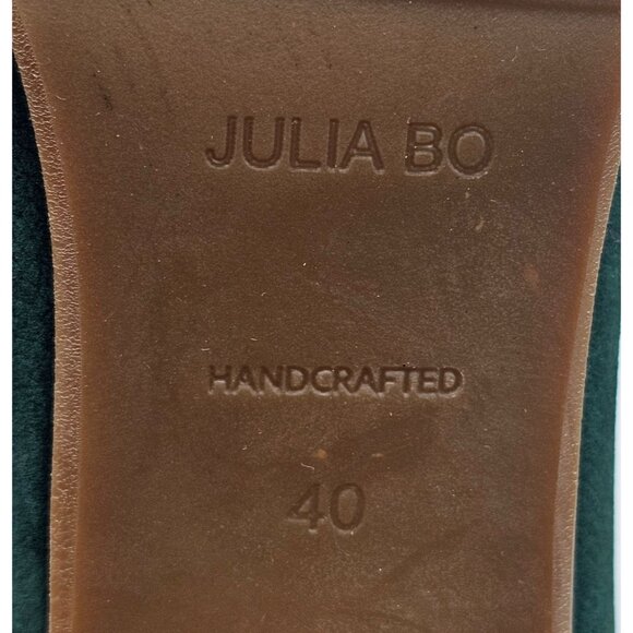 NWT Julia Bo Women's Green Leather Duke Pumps Heel Monk Shoes Sz 9.5 (40) 2974 - Picture 8 of 16